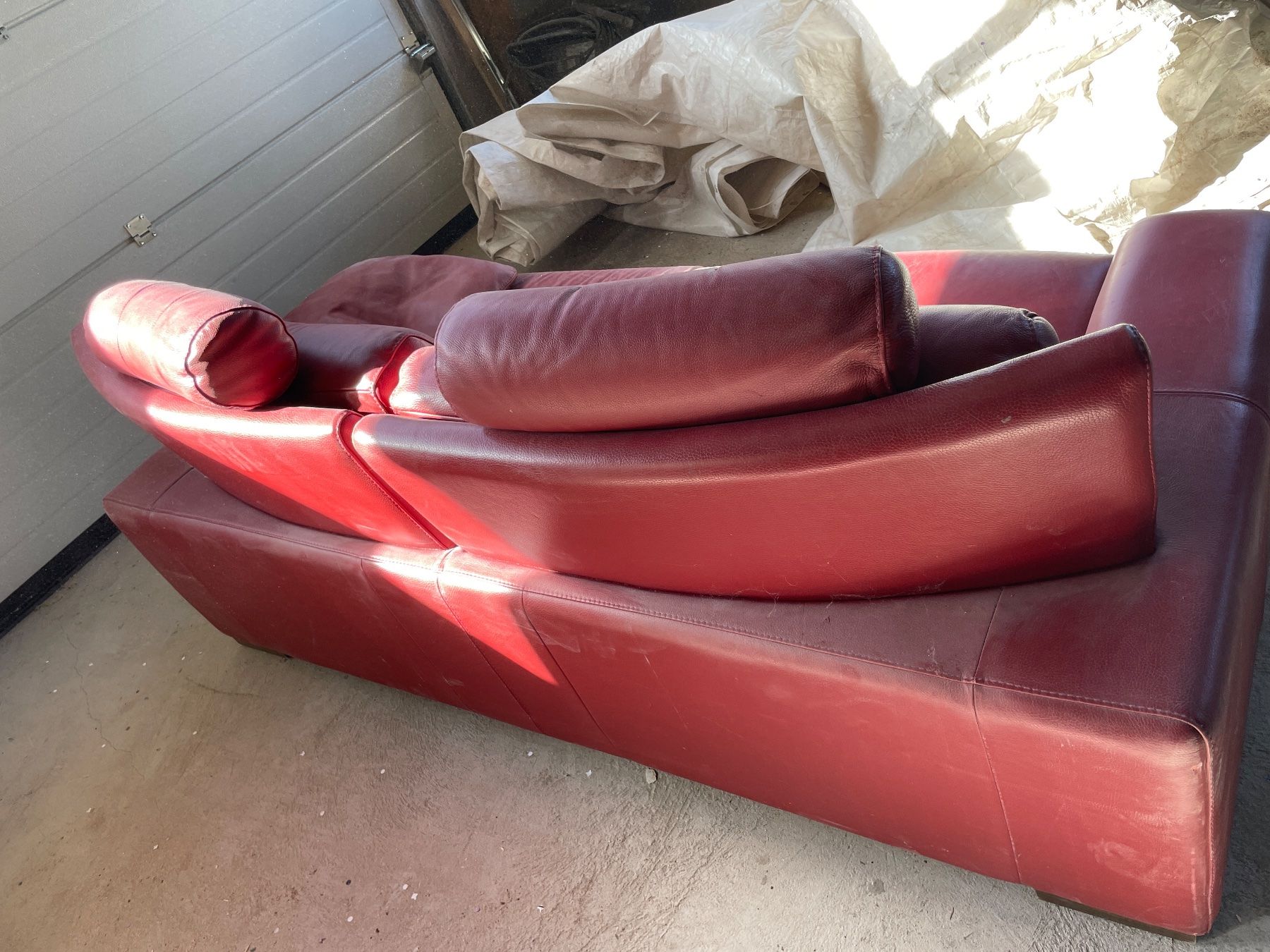 Divani: Sofa rot aus Leder – Usato da Bischofszell venduto da Lar_tx6m 3