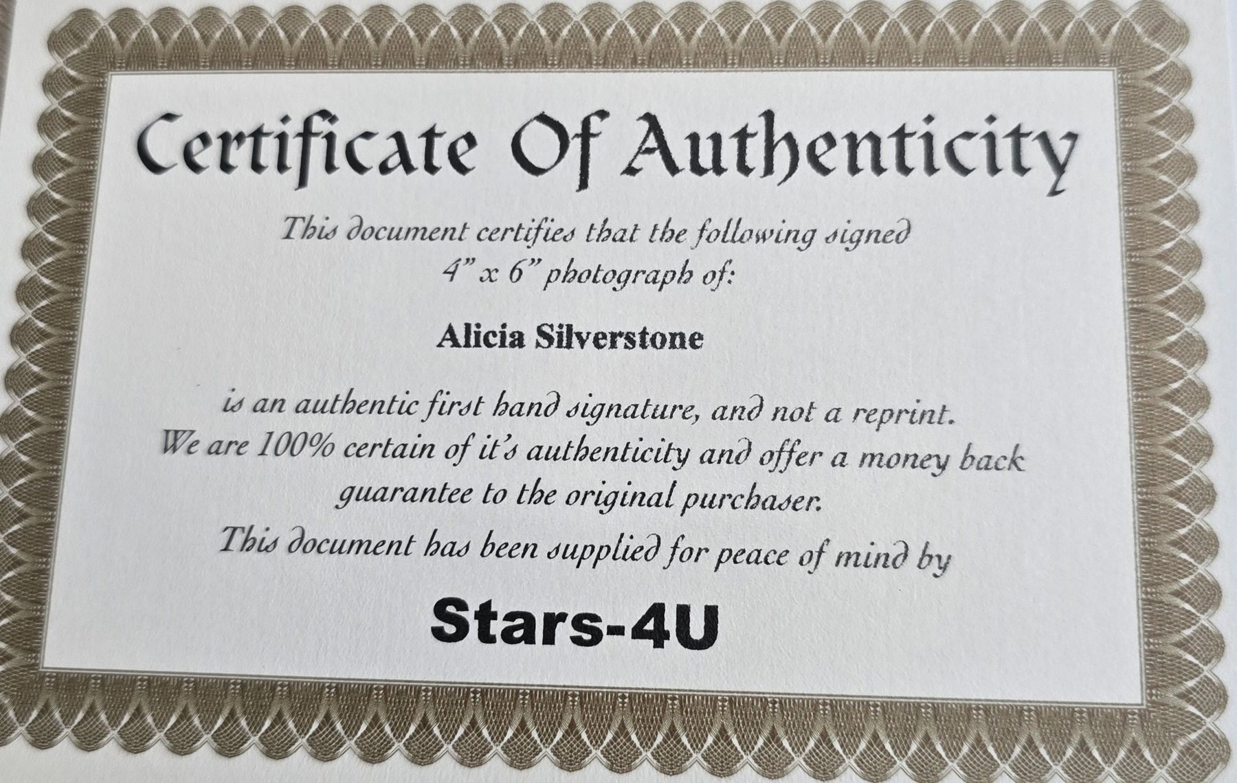 Autogramme: Autogramm Alicia Silverstone mit Zertifikat – Gebraucht aus Buchrain von Bachmann79 2