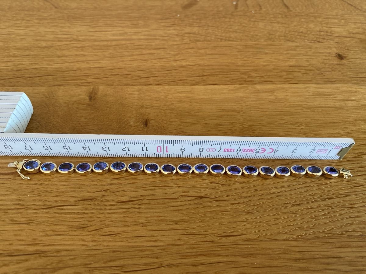 Bracciali & Braccialetti: 585er Gold-Tansanitarmband – Usato da Zofingen venduto da anetwa4 2