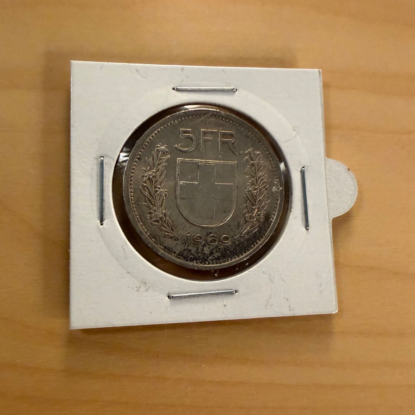 Tutti le monete: Schweizer Silbermünze 5 Franken 1969 – Usato da Wädenswil venduto da NicolaGB