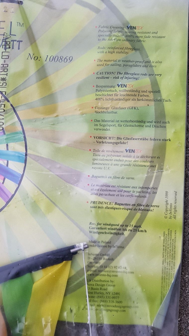 Sonstige Dekorationen & Accessoires: Grosses Windspiel "Magic Wheel" aus Ventex-Polyester / NEU – Neu und originalverpackt aus Dürrenäsch von Bastelnde 2