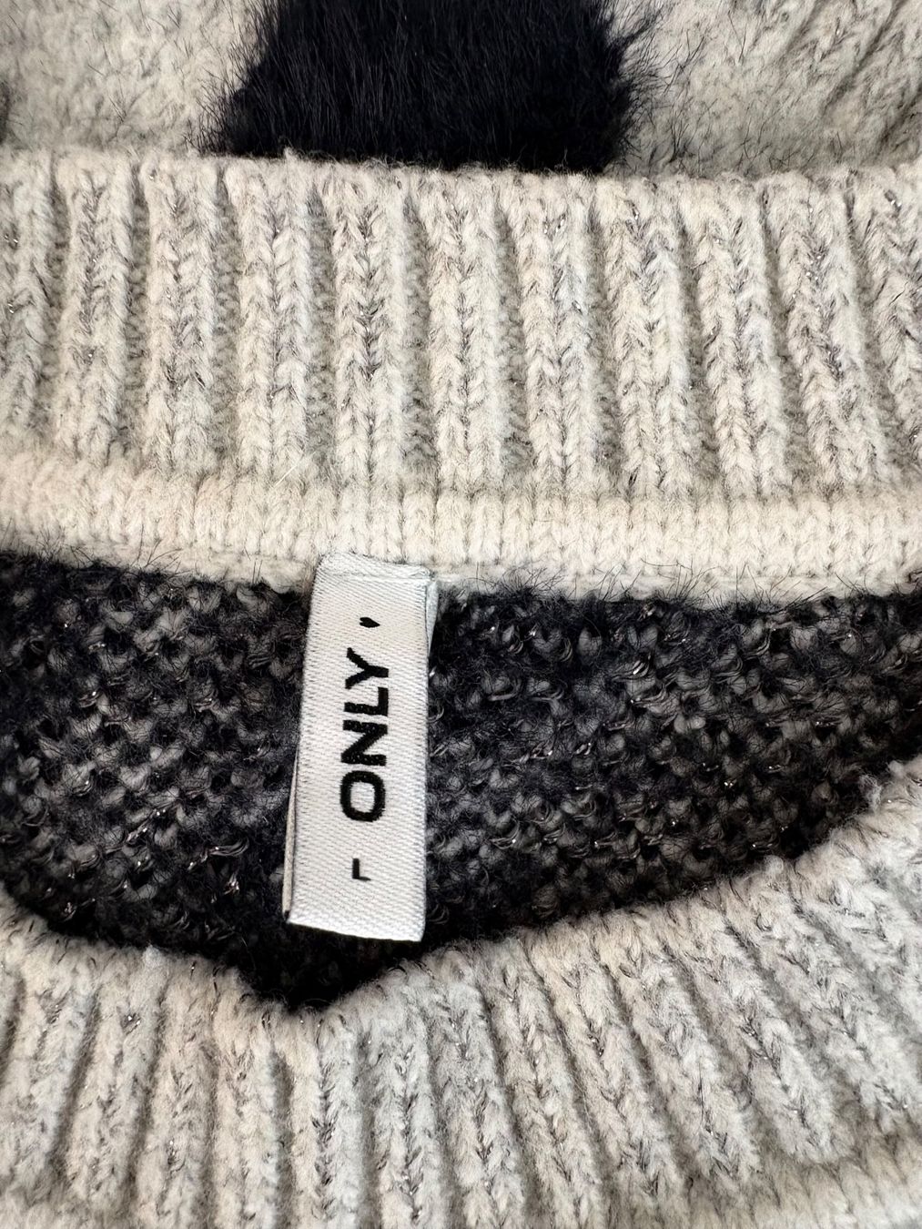 Only Maglioni & Felpe: Only weicher Pullover Leo Print schwarz grau L – Nuovo (secondo la descrizione) da Regensdorf venduto da secondchancefashion 4