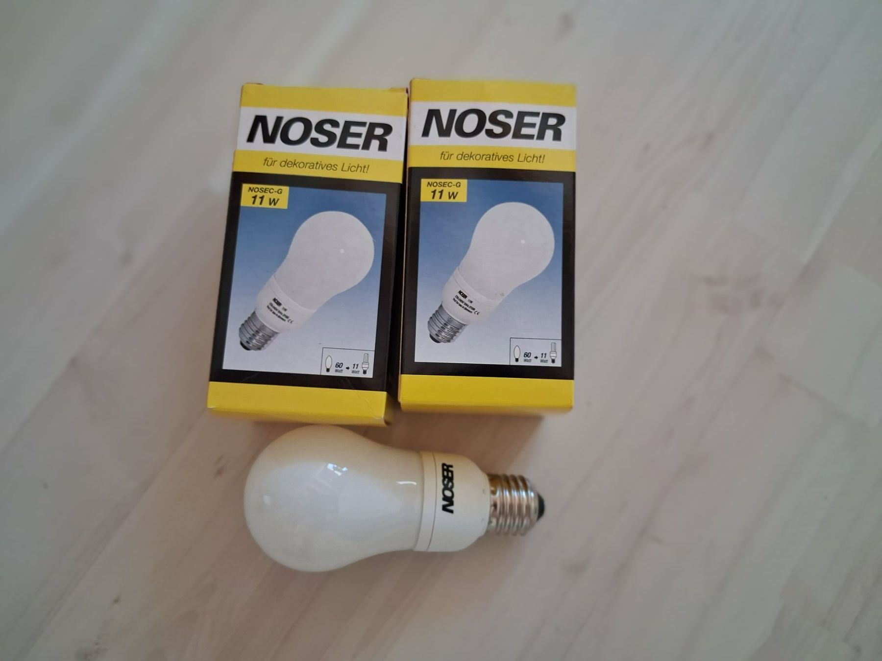Lampes: 2 X SPARLAMPE NOSER 11 WATT E 27 – Neuf avec emballage d'origine à langnau par Santos1411