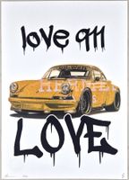 Death NYC Ltd Ed Pop Art Druck " Hermes Love Porsche 911
