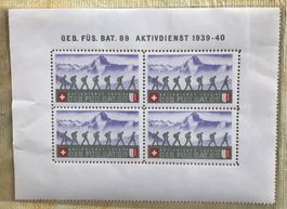 SOLDATENMARKEN AKTIVDIENST 1939-40 BEB. FÜS.BAT.89
