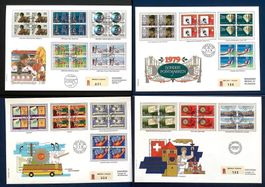 FDC 1979-84  Sondermarken 4 Grossbriefe
