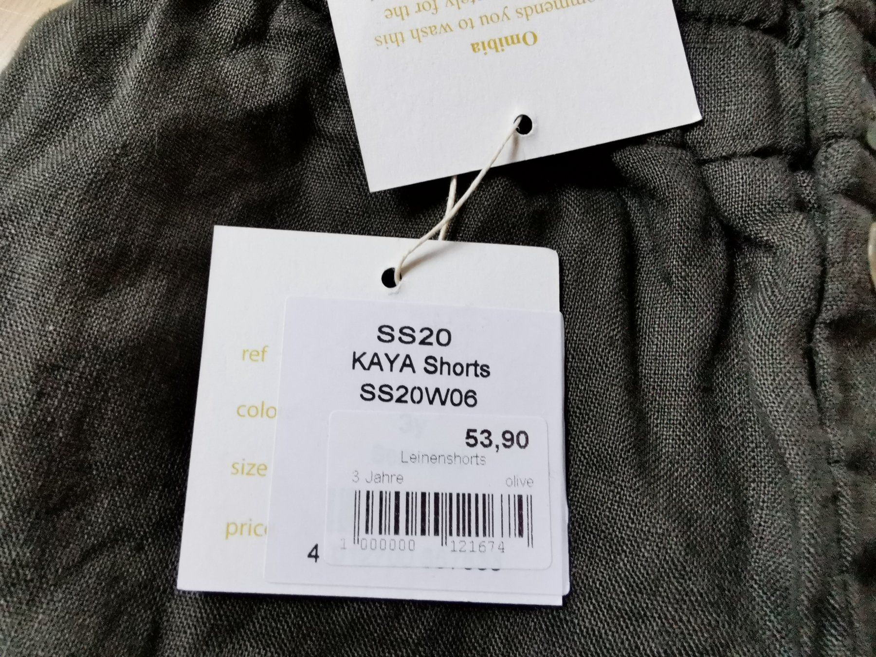 Pantaloni: Leinenshorts Omibia Gr. 98 (neu) – Nuovo e nell'imballaggio originale da Stäfa venduto da flamingo_17 2