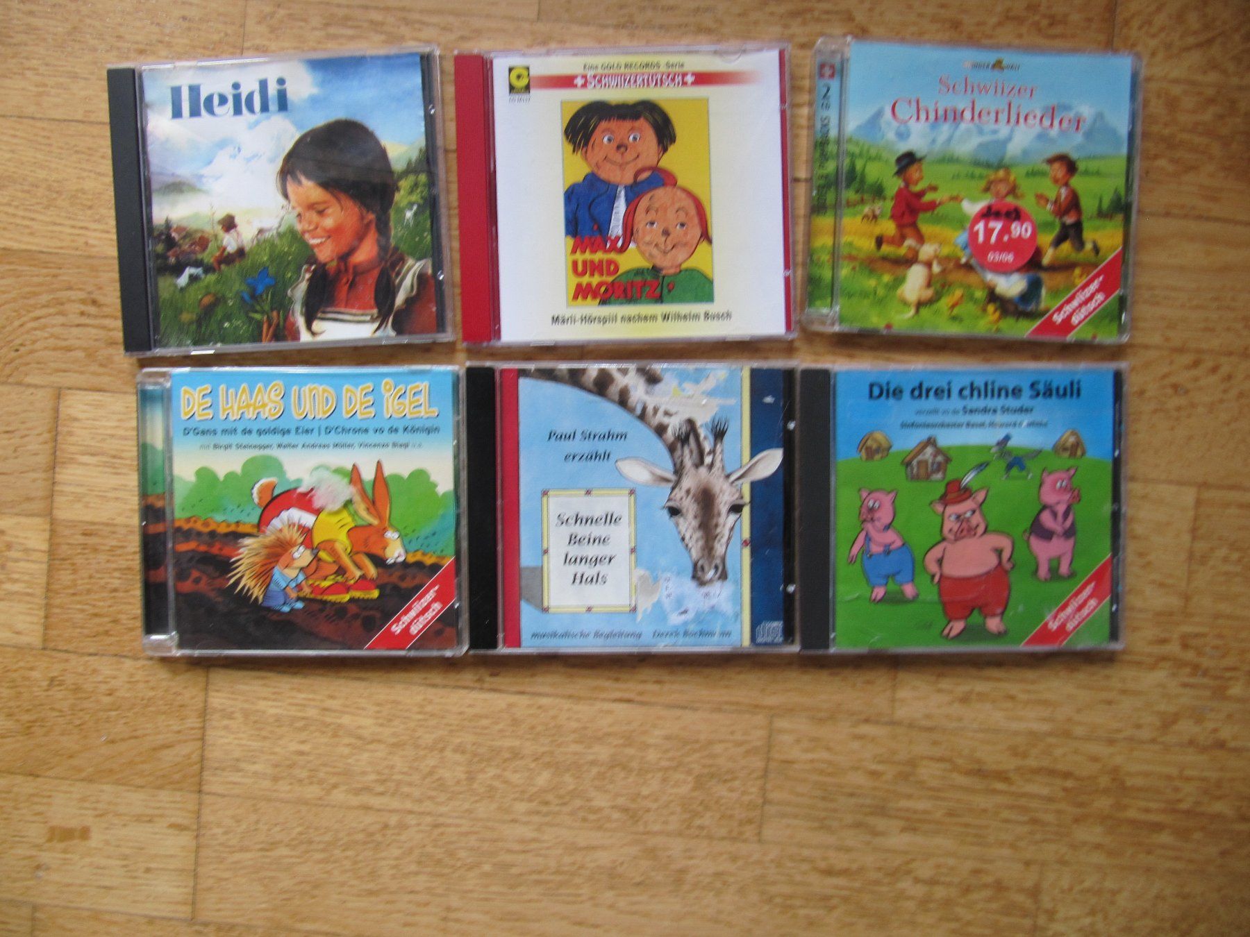 Audiolibri: 6 Kinder-CD (CD1): Heidi Chinderlieder Max und Moritz Säuli – Usato da Würenlos venduto da AustralisZ