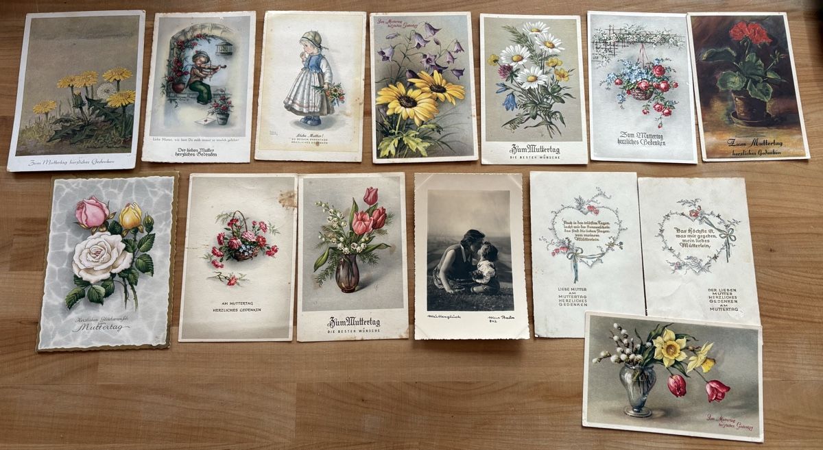 Cartoline postali: AK mit Glückwünsche zum Muttertag – Usato da Rümlang venduto da Kartenpost1