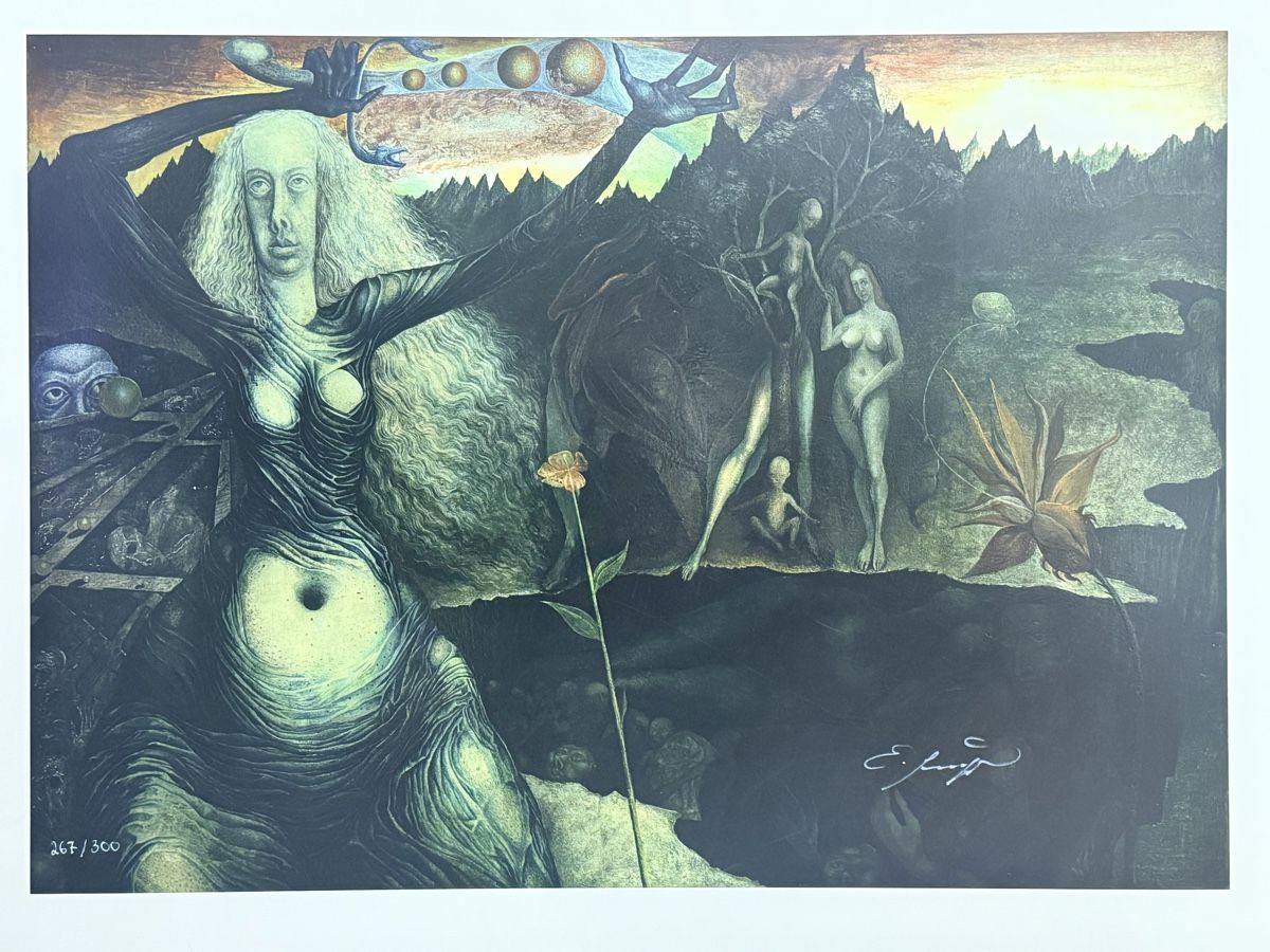 Grafiken & Lithographien: Ernst Fuchs 1930 - Gertrude Baschnegger vor dem Lebensbaum" – Gebraucht aus Solothurn von NUVICO 4