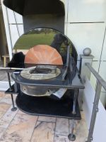 Grill Steinofen Aussengrill mit Haube und Schwenkarm