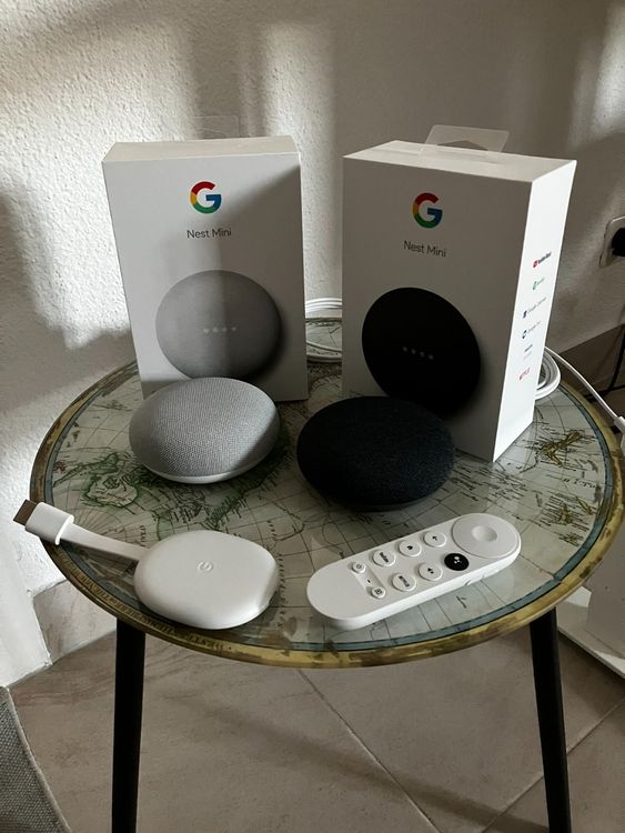 Google Home Bundle inkl. 2 Nest Mini 2. Gen + Chromecast 4k Kaufen