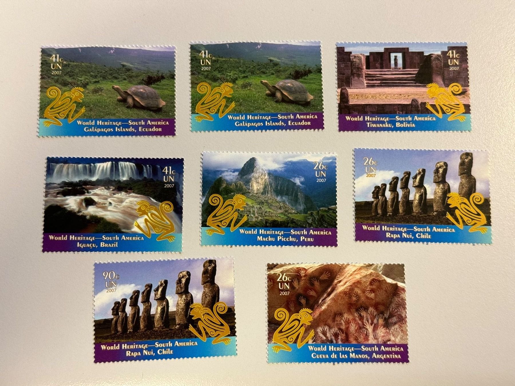 Tutti i francobolli: World Heritage - South America, postfrisch – Usato da Küssnacht am Rigi venduto da POSTOMASTER