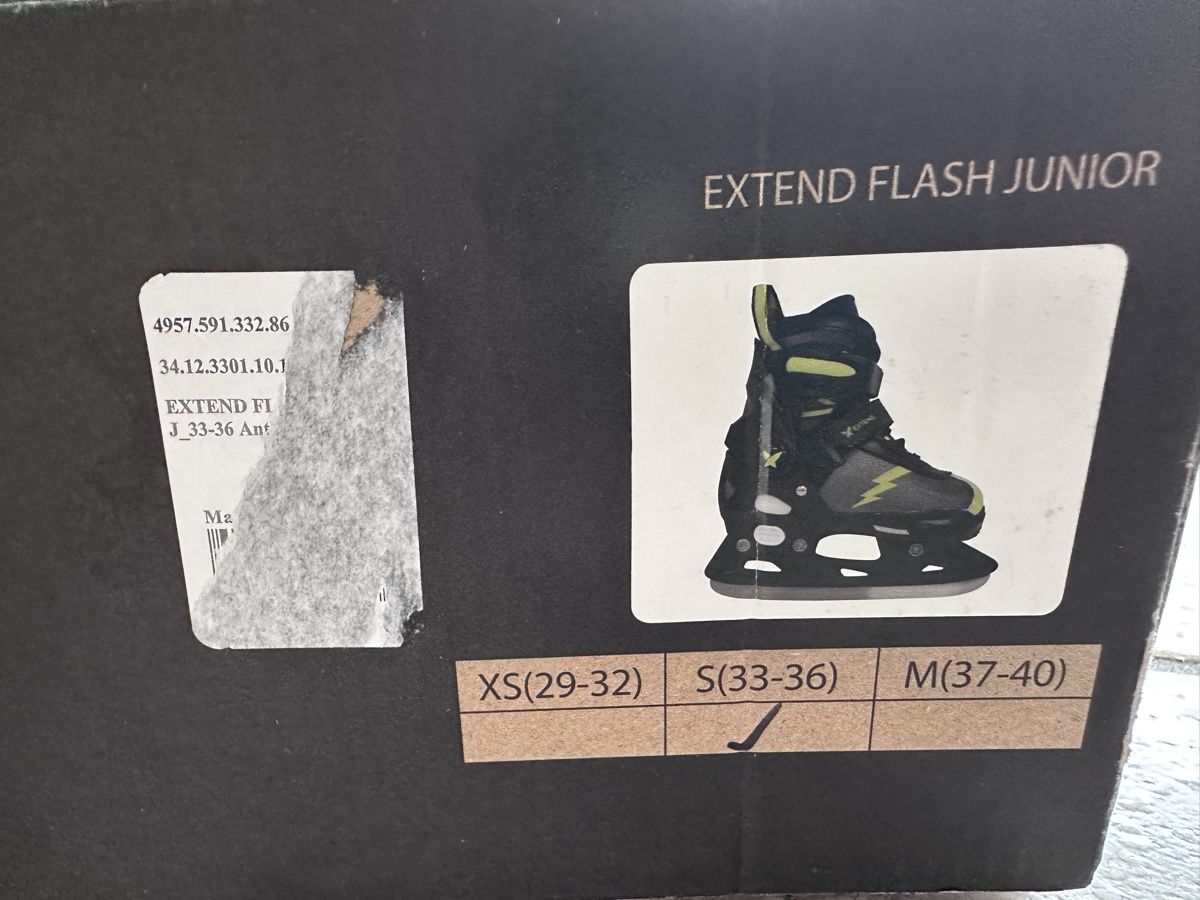 Pattini da ghiaccio: Schlittschuhe Extend Flash Junior, Grösse 33-36 (S) – Usato da Rümlang venduto da NStucki 1