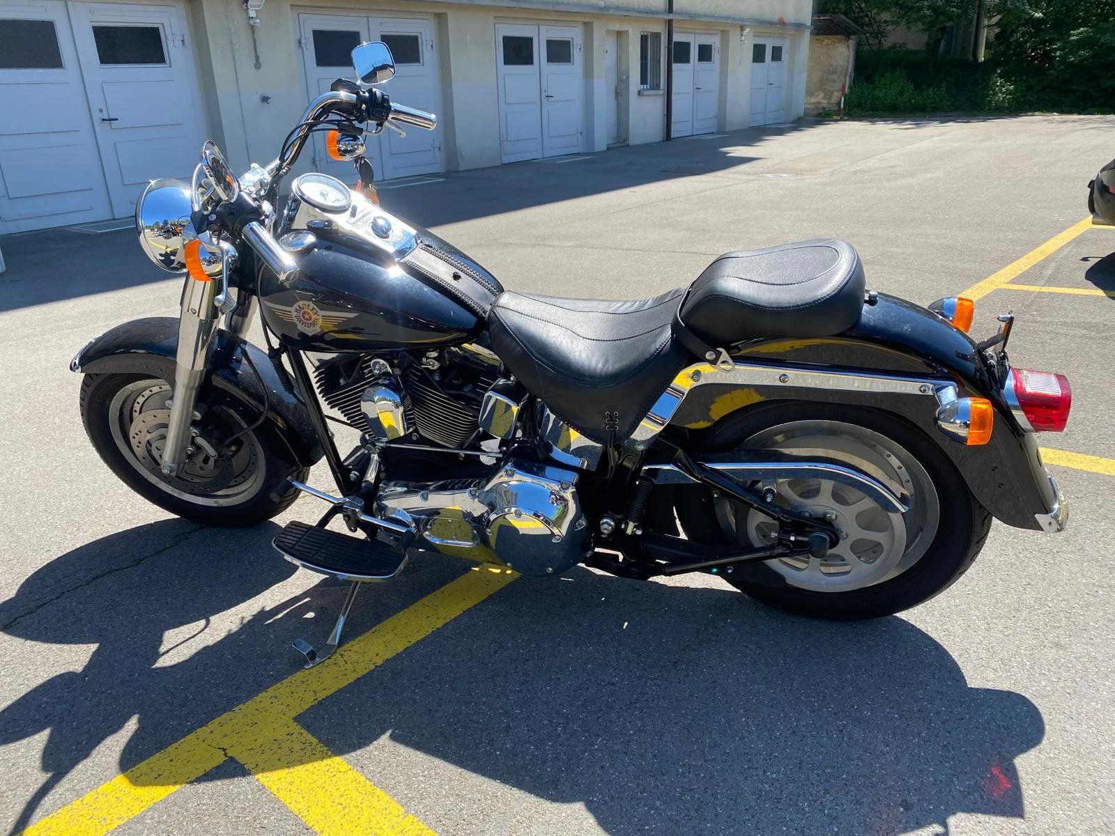 Harley-Davidson Chopper: HARLEY-DAVIDSON FLSTF 1450 Softail Fat Boy JG 2000 – Usato da St.Gallen venduto da oehlins 1