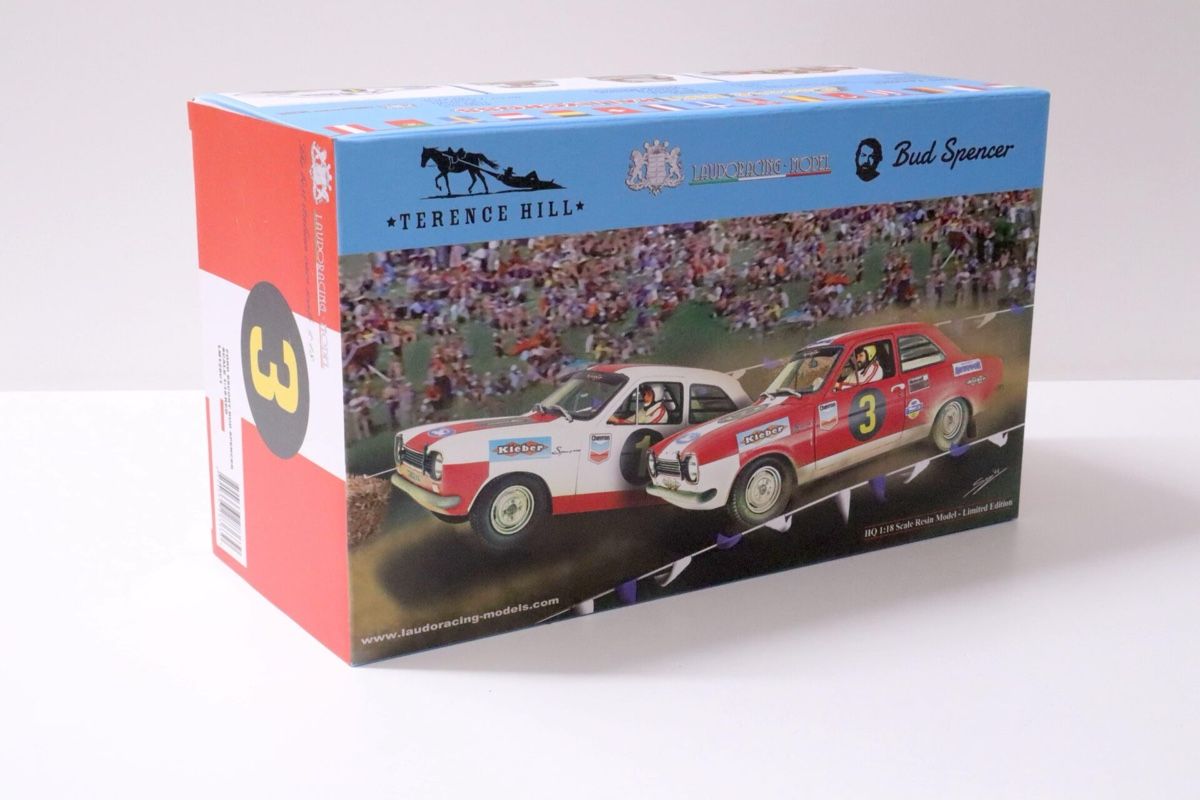 Modèle Réduit Ford Escort Rally 1968 (Terence Hill) - 1/18 - Blanc - Laudoracing-Models - Résine Neuf