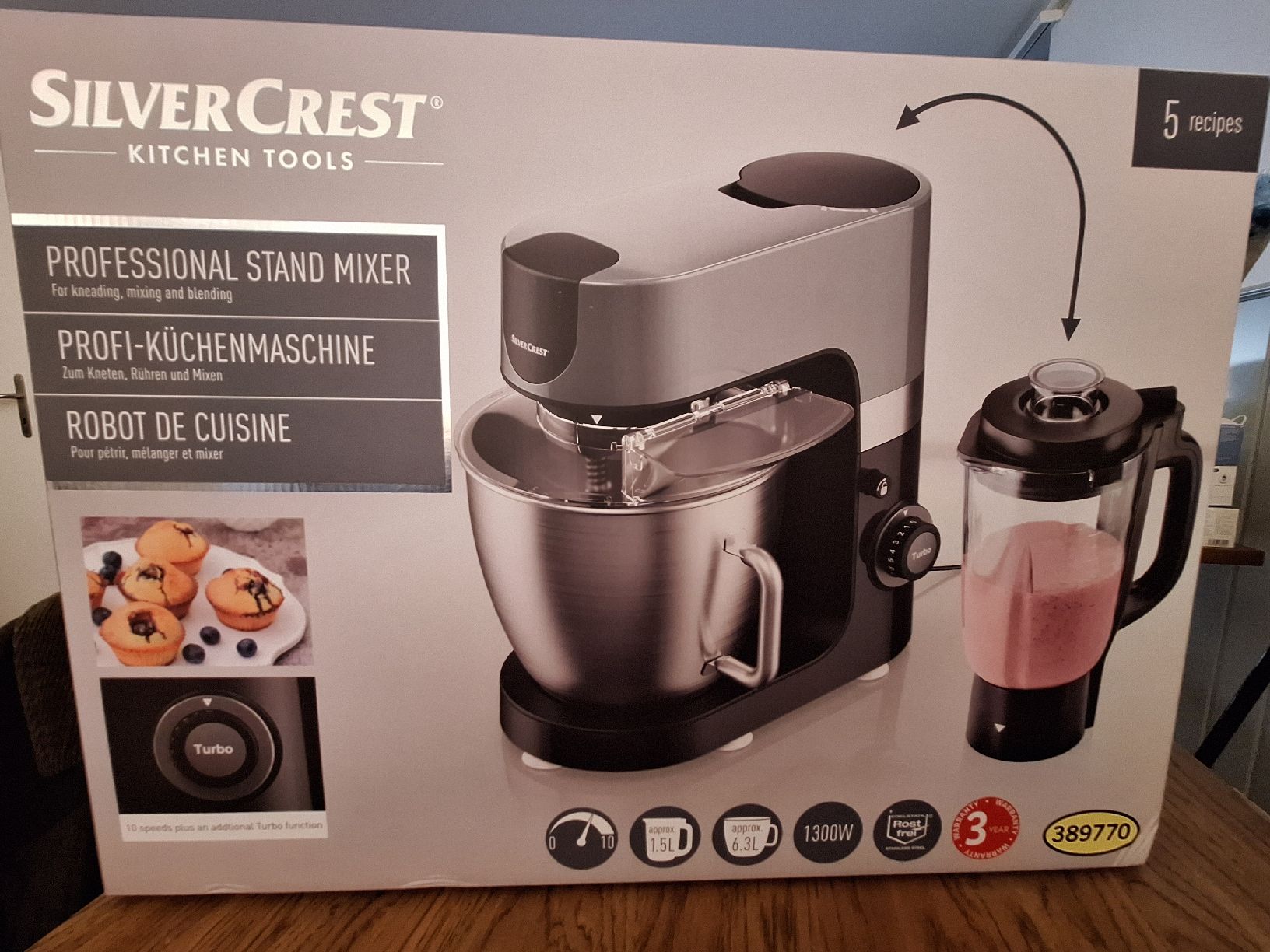 SilverCrest Küchengeräte: SilverCrest Küchenmaschine Profi 1300W – Neu und originalverpackt aus Binningen von