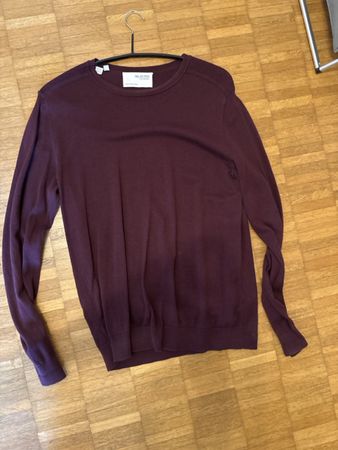 Selected Homme Pullover Herren Gr. M – bordeaux – Feinstrick