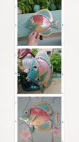 Poisson décoratif en métal(3D)Tolles Geschenk&Mitbrinsel!
