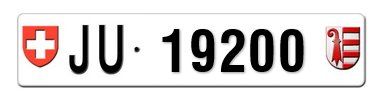 Ecriteaux: Plaques auto JU 19200 – Neuf avec emballage d'origine à Delémont par OVJ