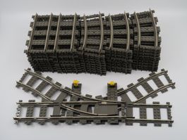 Lego Zug Schienen Set Kurve Gerade Konvolut Train Rail 9V