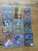Lot de 9 cartes Pokémon avec étuis de protection