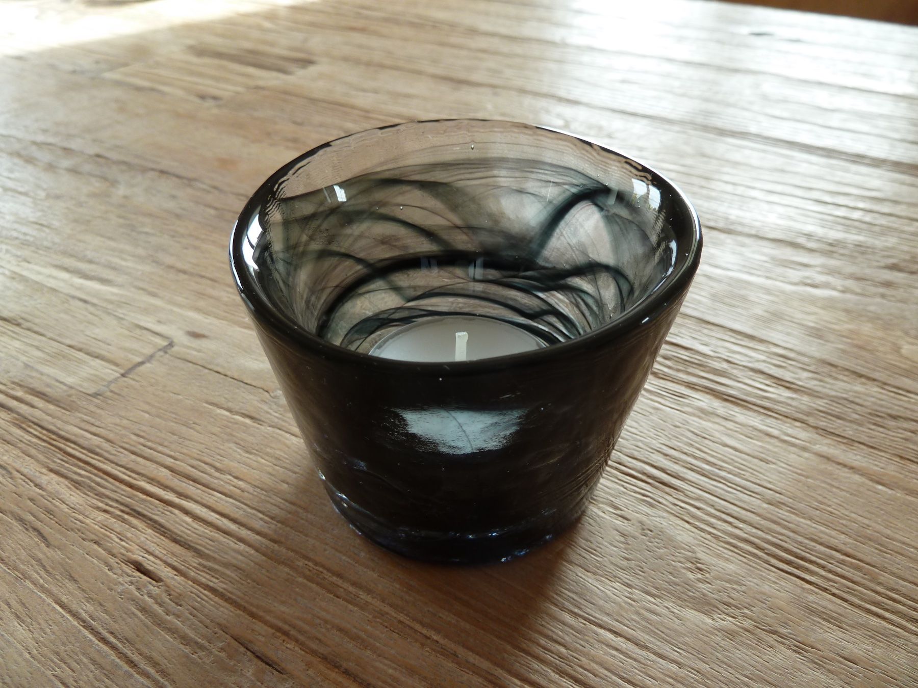 Portacandele: 2 schwedische Teelichthalter aus Glas – Usato da Niederscherli venduto da lama8567 1