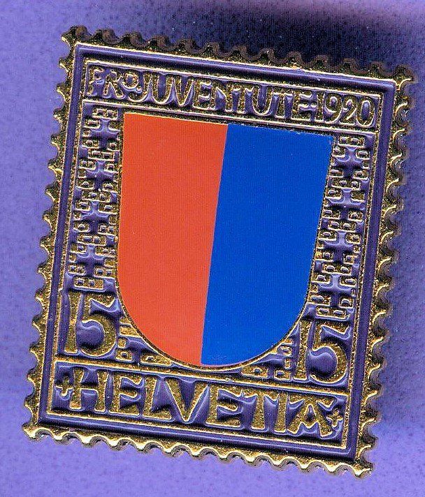 Placchette & Badge: PTT  Pro Juventute 1920  TESSIN – Usato da Winterthur venduto da Sammleroase
