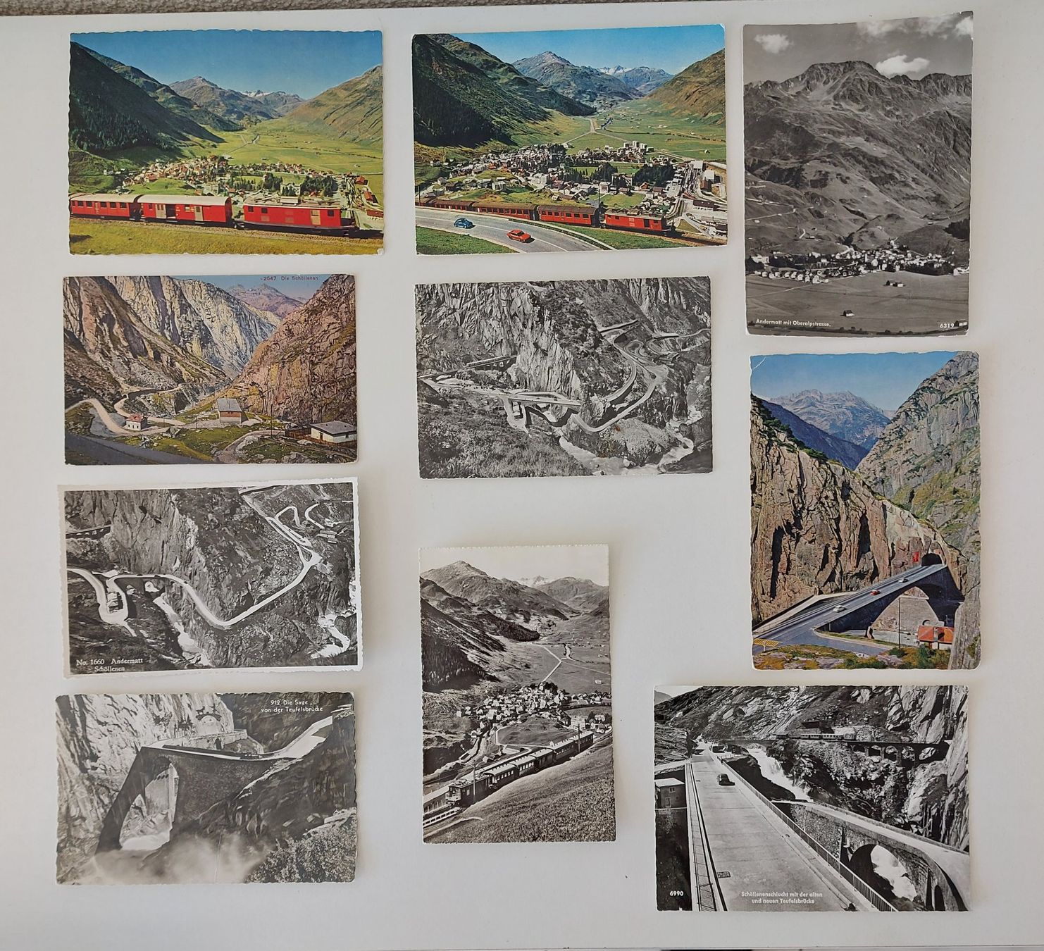 Cartoline postali: 10  AK Ansichtskarten Schöllenen Teufelsbrücke Andermatt – Usato da Schenkon venduto da Uhu007