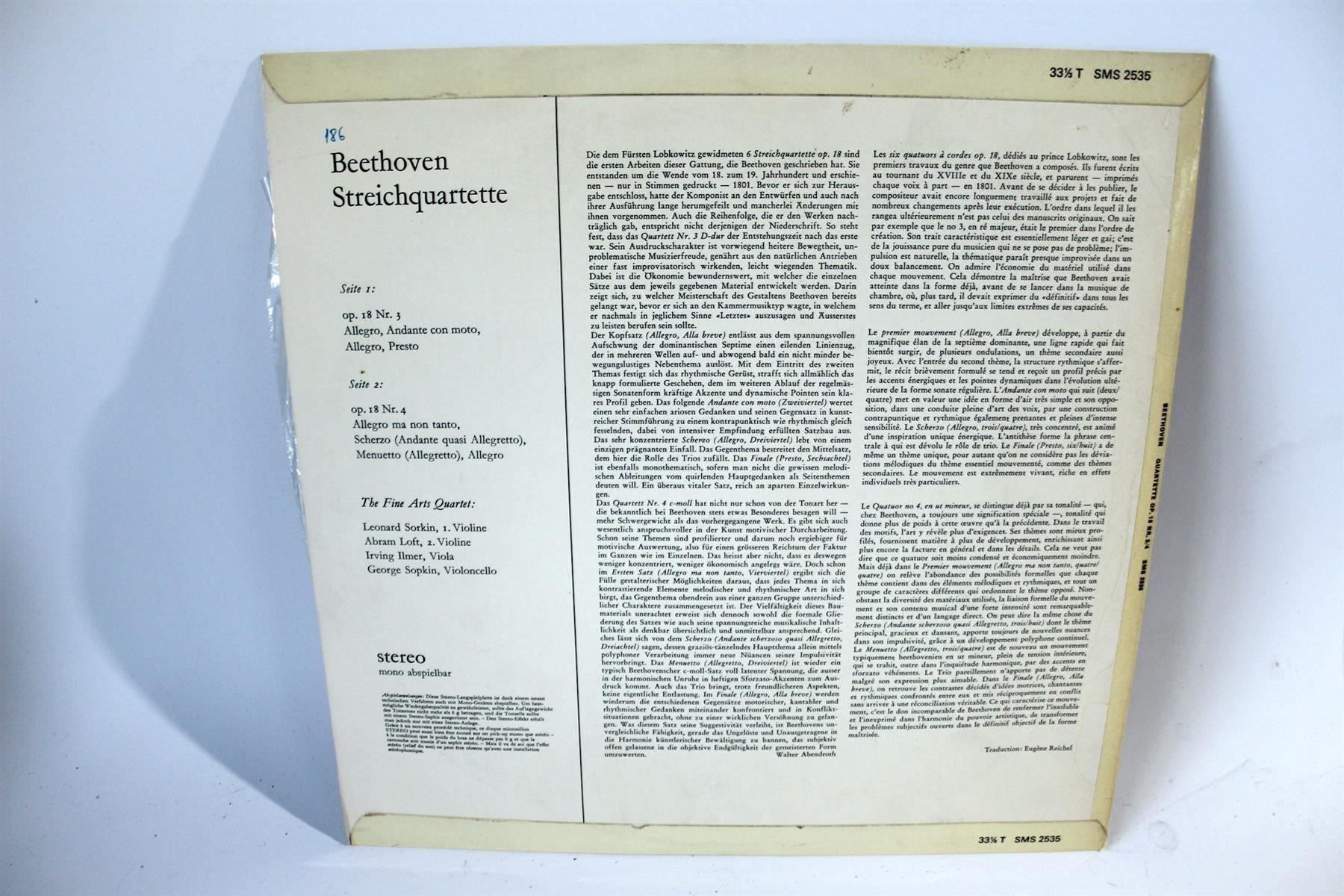 Dischi in vinile: BEETHOVEN: Streichquartette 3 & 4 – Usato da Bern venduto da kultiges 5