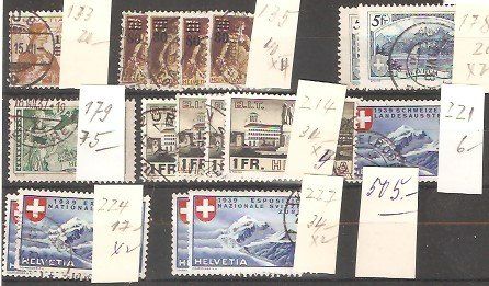 Tutti i francobolli: 17 gute Werte feinst gest. – Usato da Lausanne venduto da Whorvath