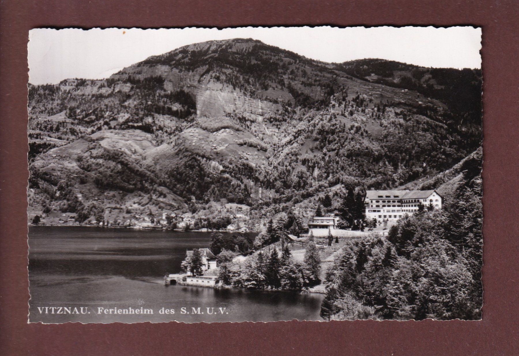Cartoline postali: VITZNAU -Ferienheim des SMUV - 1941 – Usato da Pully venduto da nicecards-shop