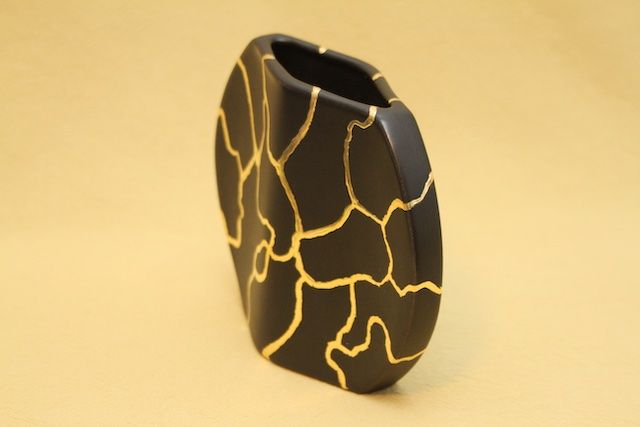 Vasi & Recipienti: Vase schwarz, Kintsugi – Usato da Muri b. Bern venduto da rasastro 2