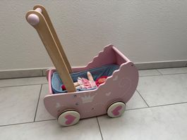 Puppenwagen Holz spielba