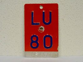 LU 80 VELONUMMER - FAHRRADSCHILD
