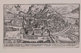 Sion Sitten Kupferstich von Muoss 1710 selten