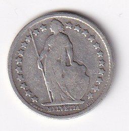 Toutes les monnaies: 50 Rp. 1907 – D'occasion à Neuchâtel par karlpierrino 1