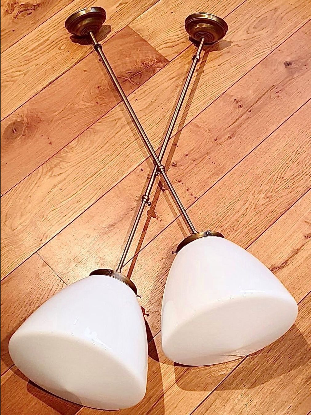 Lampadari & plafoniere: wunderschöne Lampenset mit Opalinglas – Usato da Biel/Bienne venduto da Jomazi 4