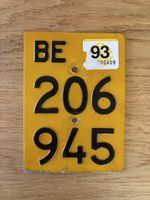 Mofanummer Nummernschild Mofa Töffli Bern BE 206 945