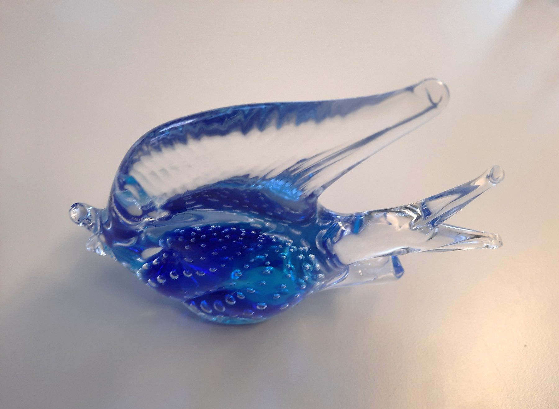 Gläser: Buntglas-Fischdekoration Blau – Gebraucht aus Beinwil am See von Restwert_Beinwil 3