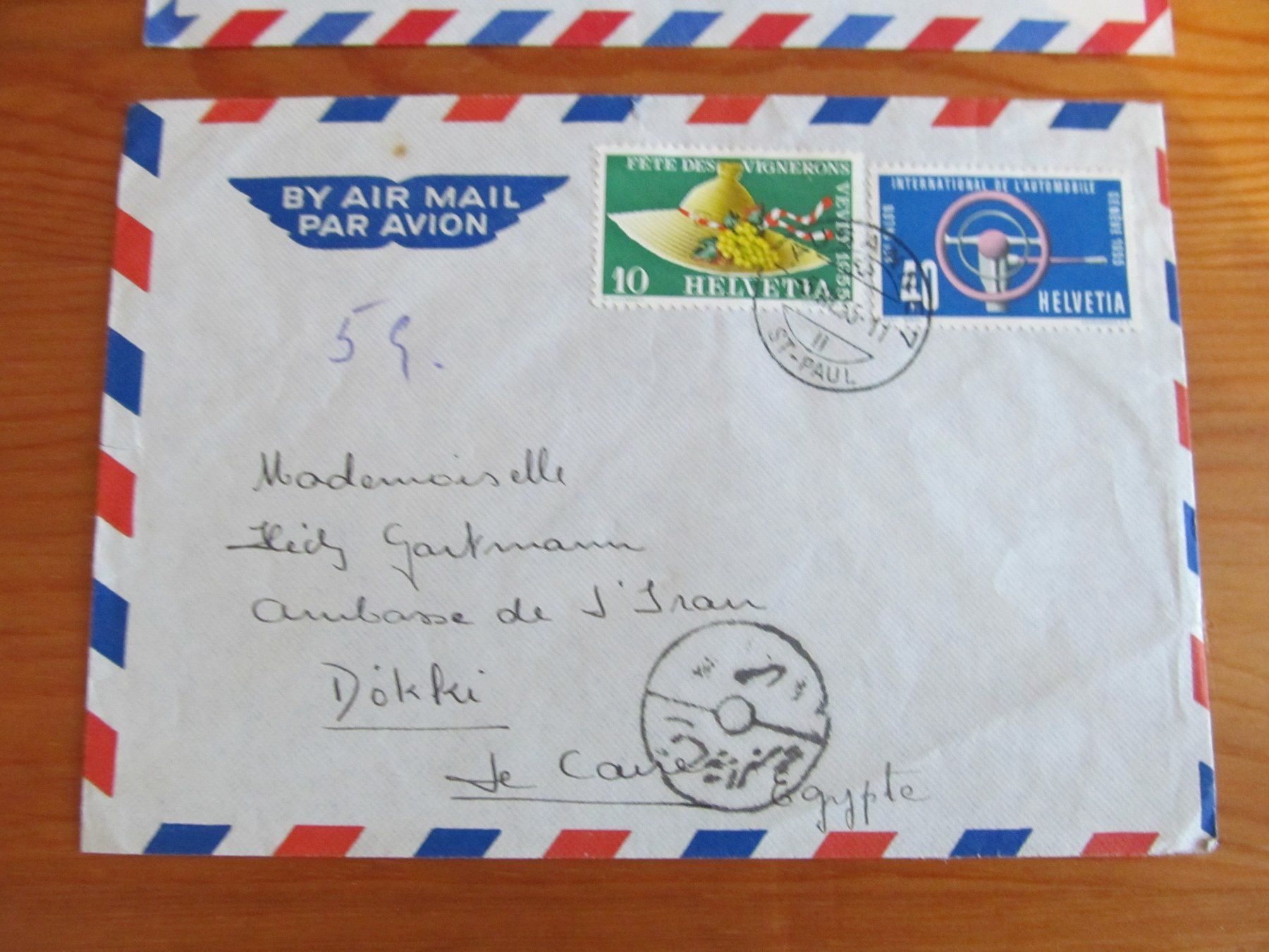 Tutti i francobolli: 1Lot(2Stck) FLUGPOST von 1955 – Usato da Emmenbrücke venduto da Luzern1947 2