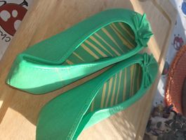 Ballerines vertes printemps/été, taille 38