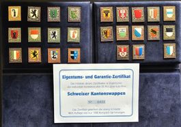 Pro Juventute Briefmarken Pins Kantonswappen 1918 - 1926