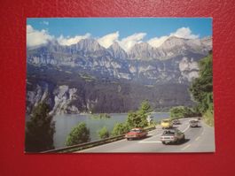 Walensee SG Strasse alte Autos 1988