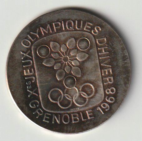 Médailles: Silbermedaille Olympiade Grenoble 1968, Ski – D'occasion à Bedigliora par positano