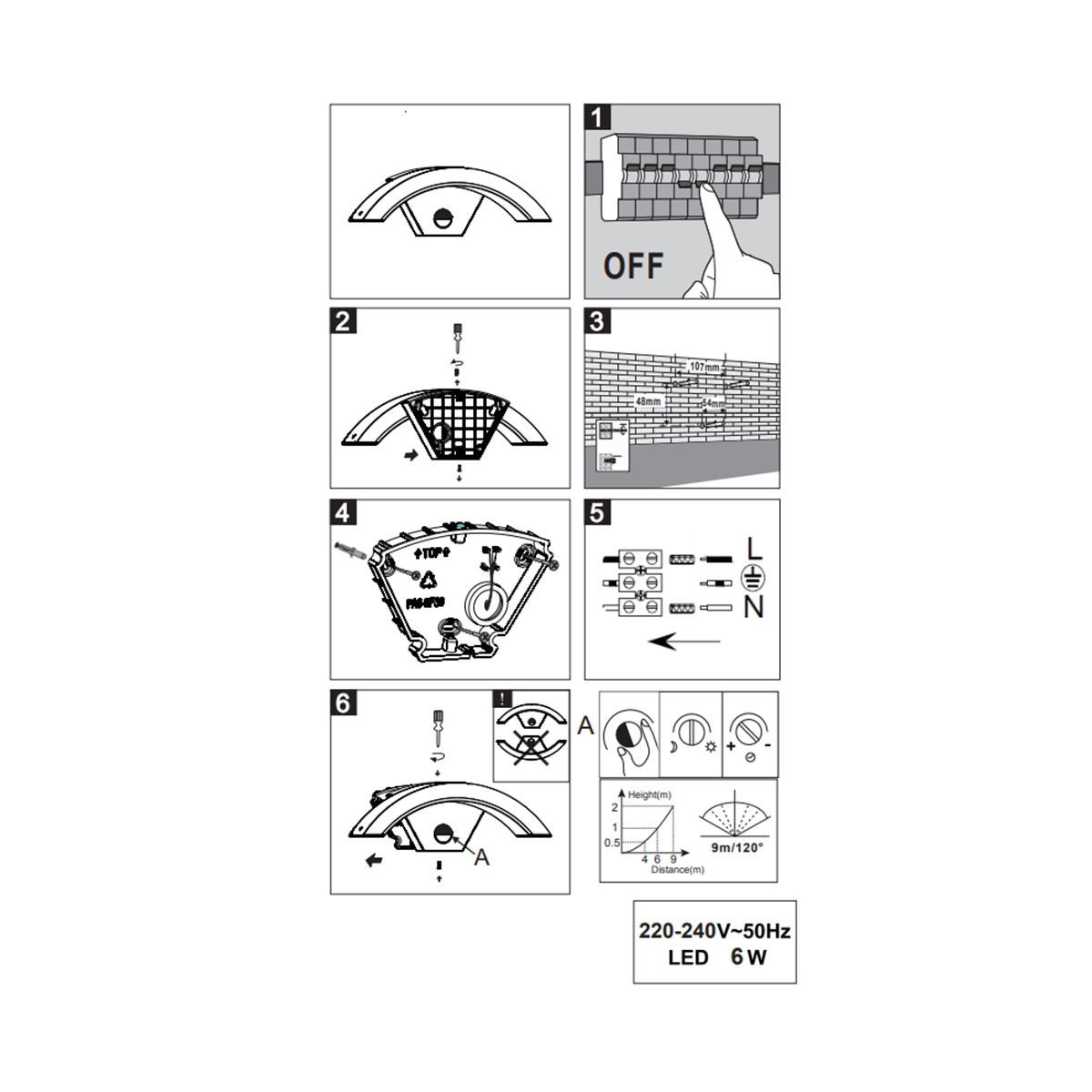 Lampade: LED Aussen Wandleuchte, 9 cm x 30 cm – Nuovo (secondo la descrizione) da Kreuzlingen venduto da Smart-Light 5