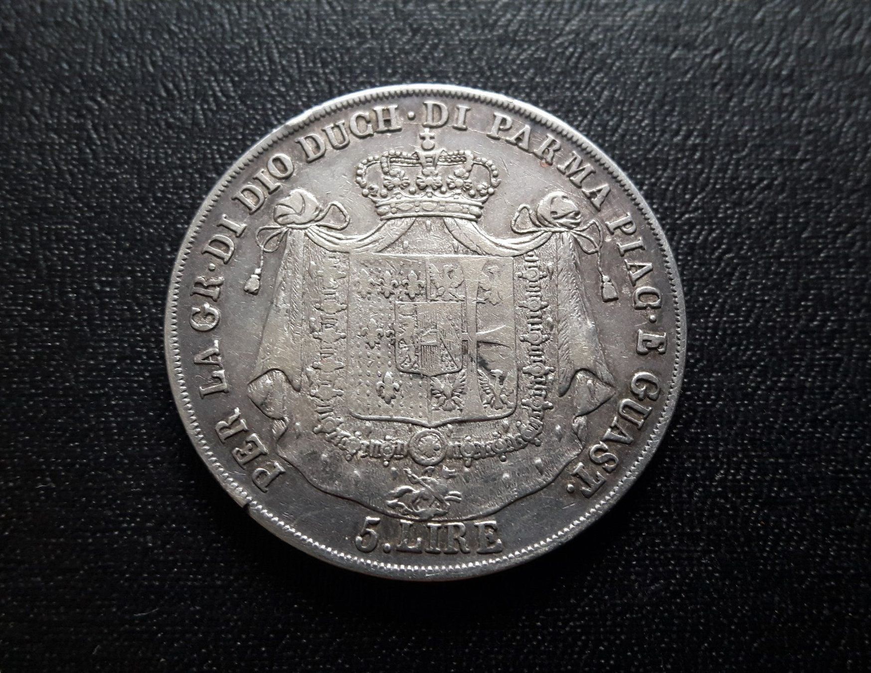 Tutti le monete: 5 Lire 1832 DUCATO DI PARMA – Usato da Zürich venduto da brinkosos 1
