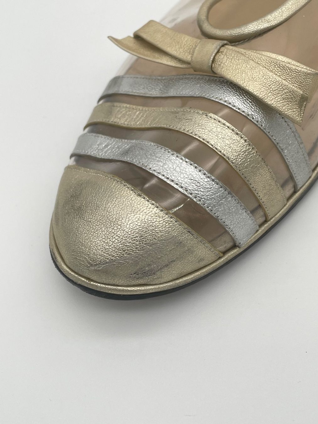 Stuart Weitzman Scarpe da donna: Stuart Weitzman Metallic Striped Clear EU 42.5 – Usato da Zürich venduto da shoe_shop 4