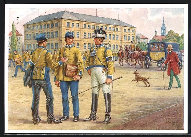 Entiers postaux: Dresden, Sächs. Briefträger und Postil – D'occasion à Berlin par bartko-reher