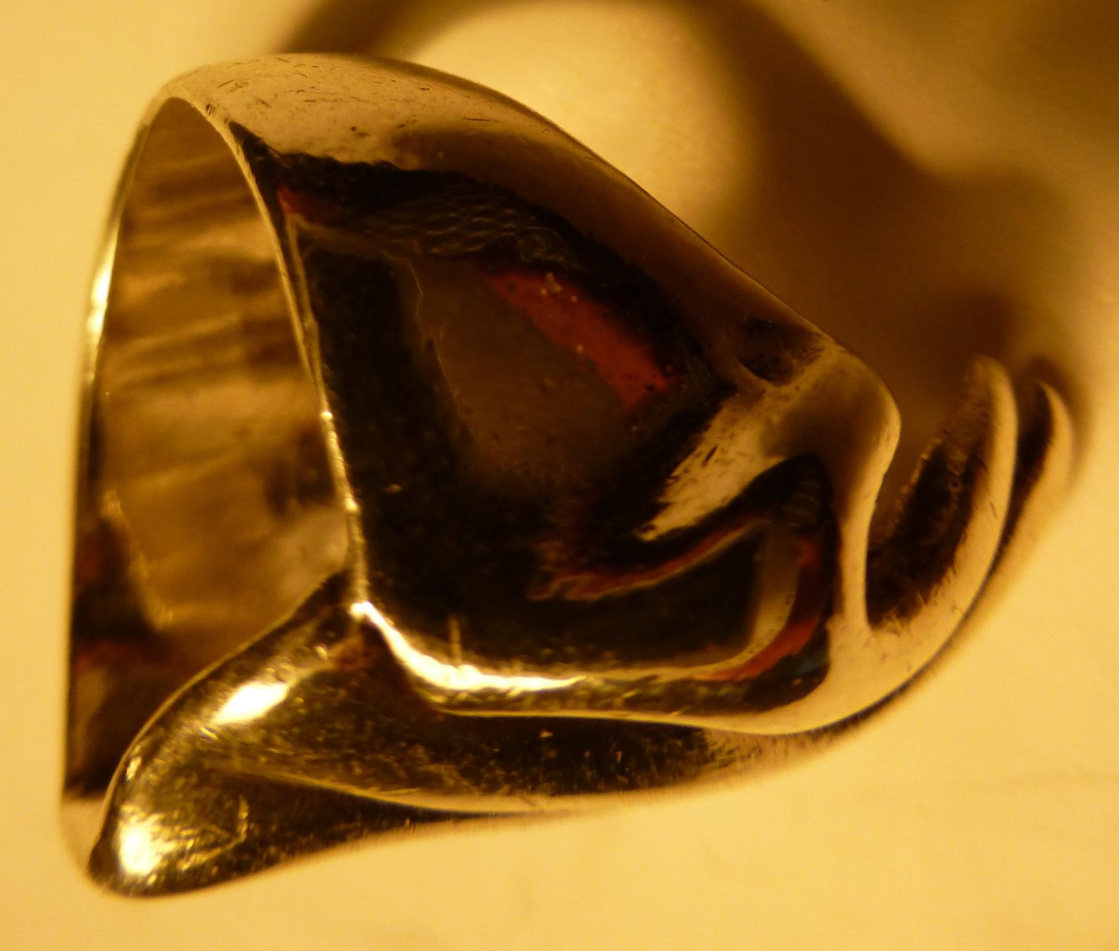 Anelli: MODERNER ANTIKER SILBER RING,---HAND,--2,8 CM GROSS – Usato da Zürich venduto da tritonis 5